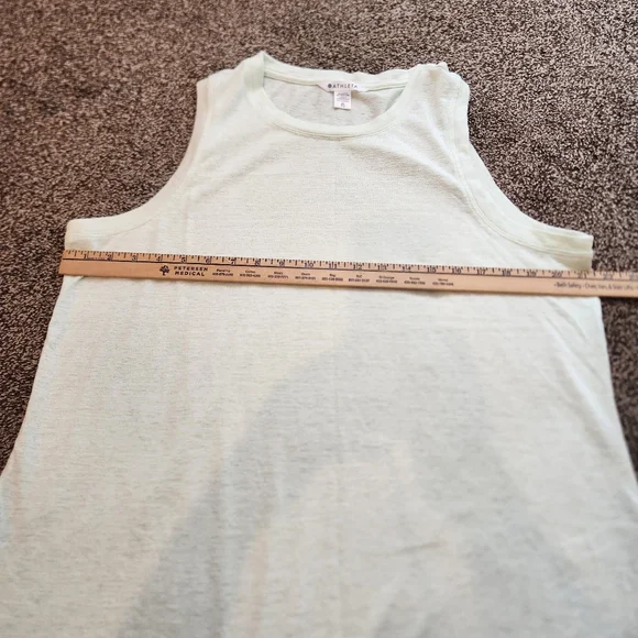 Athleta Breezy Tank Top Mint Green Stripe Size XL - Picture 5 of 6